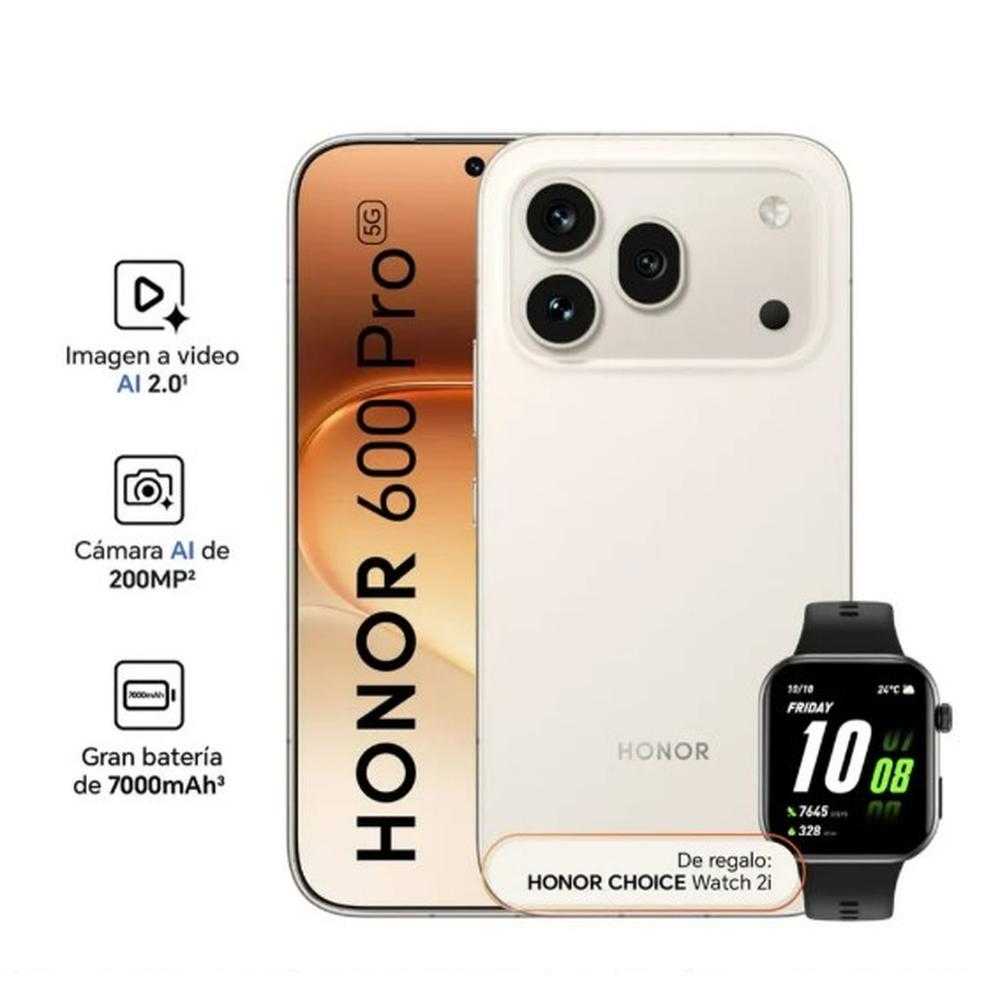 CELULAR HONOR 600 PRO 12GB+512GB (VKP-NX9) - GOLDEN + HONOR CHOICE WATCH 2I (KCH-WB01) - BLACK