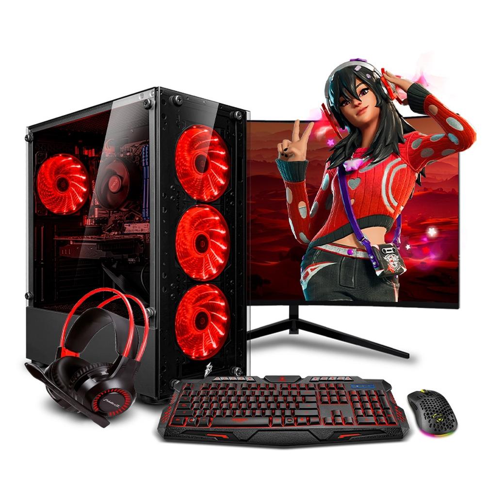 COMPUTADORA PC GAMER DRACO RED INTEL CORE ULTRA 5 245KF 16GBDDR5 500GB 24" RTX5060 8GB
