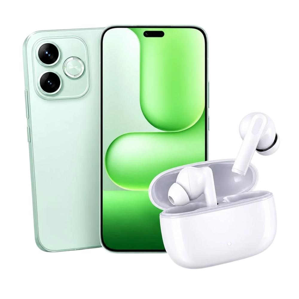 CELULAR HONOR 600E + CHOICHE EARBUDS X7 LITE 256GB 8GB SPROUT GREEN