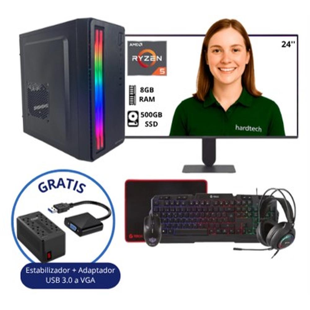 COMPUTADORA DE ESCRITORIO PROCESADOR RYZEN 5 5600GT, 8GB RAM, SSD 500GB
