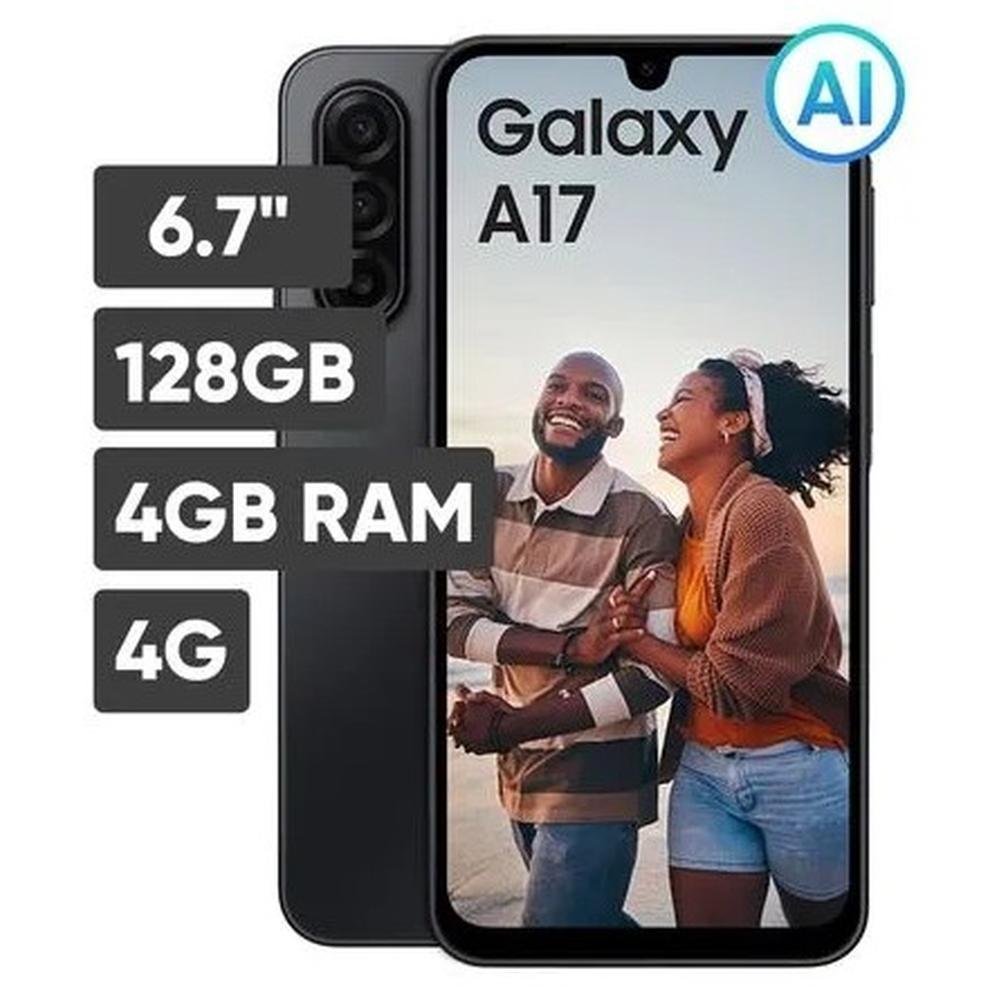 CELULAR SAMSUNG GALAXY A17 6.7"  4GB RAM 128GB NEGRO 4G