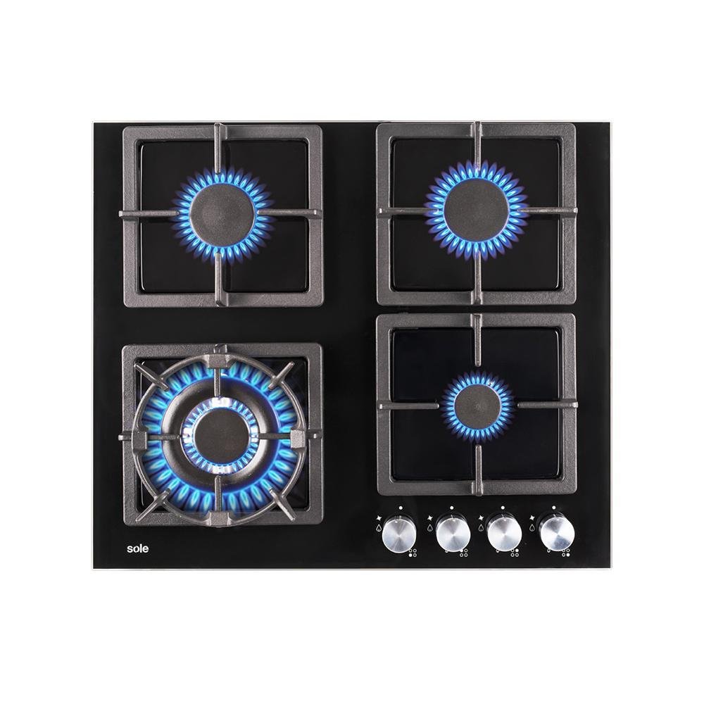 COCINA EMPOTRABLE GAS VIDRIO 59CM