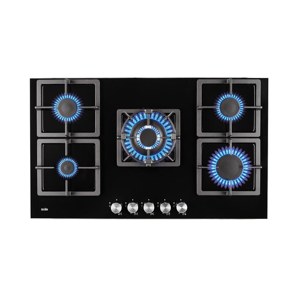 COCINA EMPOTRABLE GAS NAT.VIDRIO 86CM