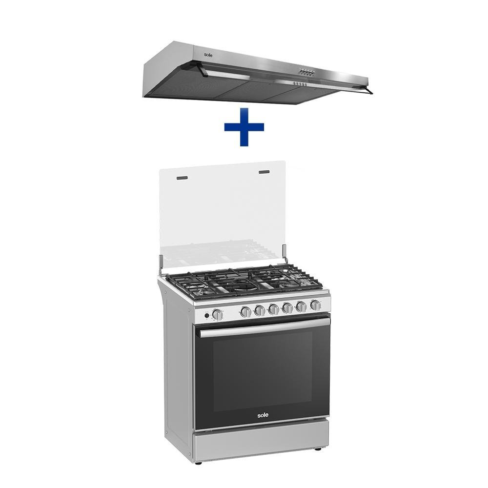 COCINA DE PIE NEW 5H 76CM + CAMPANA ROMA 90CM 2M