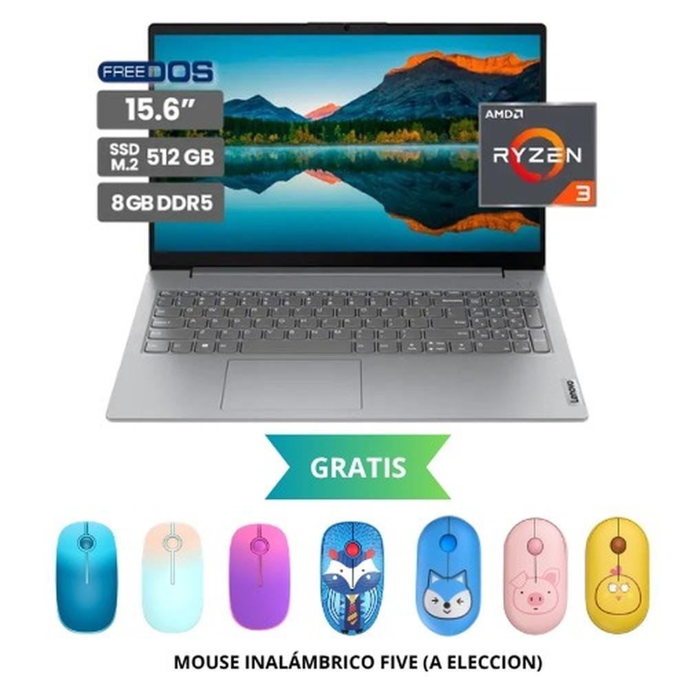 LAPTOP LENOVO V15 G4 AMN, RYZEN 3-7320U, RAM 8GB, 512 GB SSD