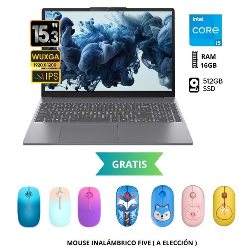 LAPTOP LENOVO IDEAPAD SLIM 3 15IRH10, INTEL CORE I5 13420H, 16GB RAM, 512GB SSD