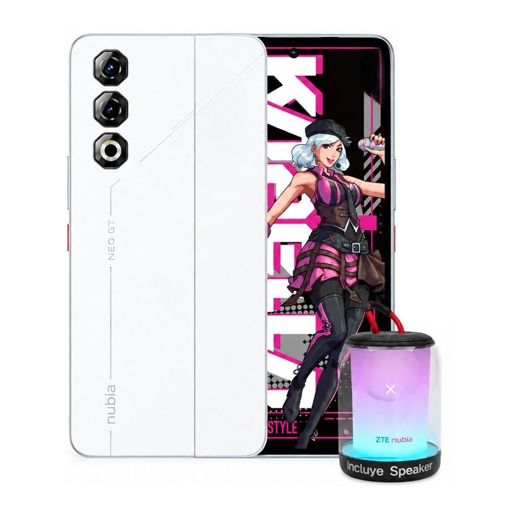 CELULAR ZTE NUBIA NEO 3 GT (VERSIÓN FREEFIRE) + GIFT SPEAKER 512GB 12GB BLANCO