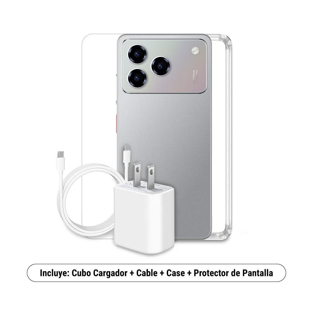 CELULAR 4G ZTE A56 PRO 128GB 4GB RAM + 4GB VIRTUAL 50MP PLATEADO