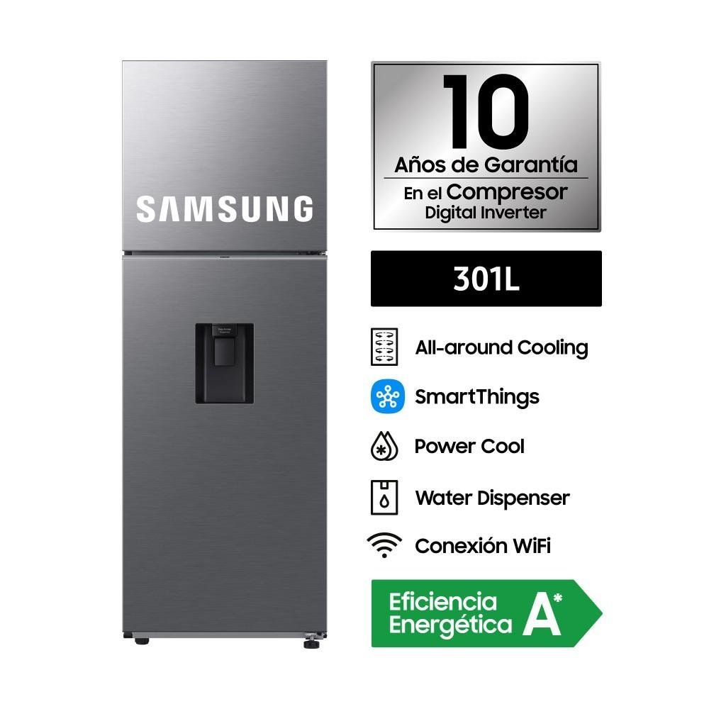 REFRIGERADORA SAMSUNG RT31DG5220S9PE 301L NO FROST PLATEADO