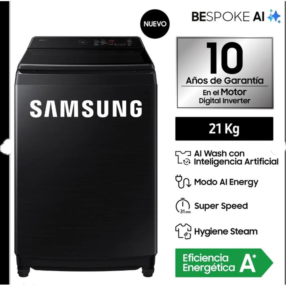 LAVADORA SAMSUNG 21KG ECOBUBBLE WA80F21B9BPE